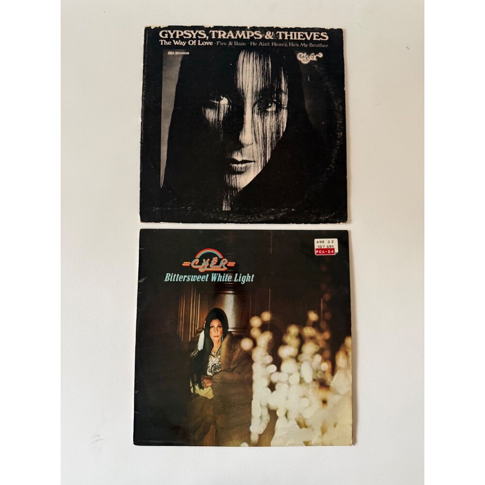 Cher Gypsys Tramps Thieves / Bittersweet White Light LP Lot VG Cleaned